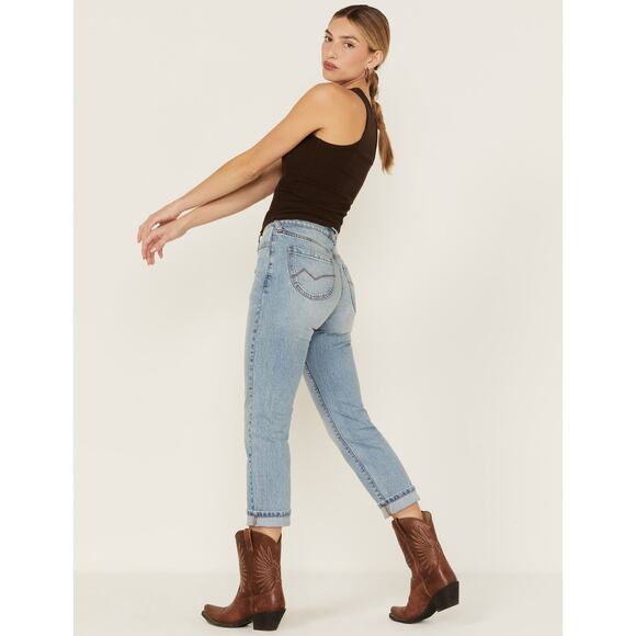 Cleo + Wolf Jeans Denim Ankle Skinny Button Fly Medium Wash Blue Womens Waist 26 - Picture 3 of 16